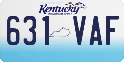 KY license plate 631VAF