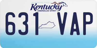 KY license plate 631VAP