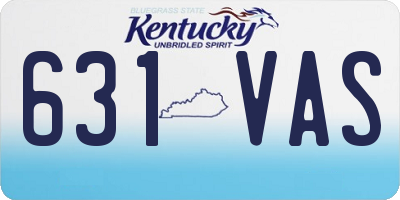 KY license plate 631VAS