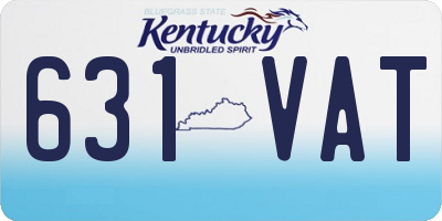 KY license plate 631VAT