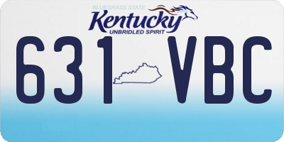 KY license plate 631VBC