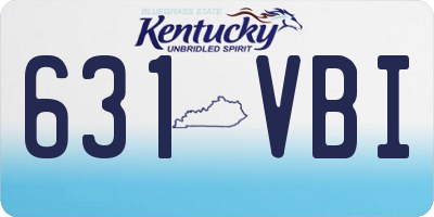 KY license plate 631VBI