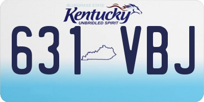 KY license plate 631VBJ