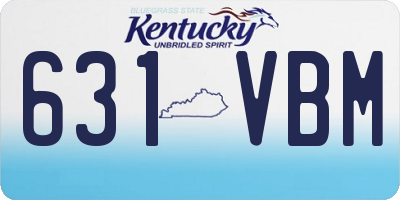 KY license plate 631VBM