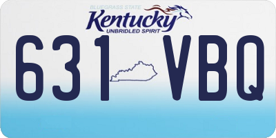 KY license plate 631VBQ