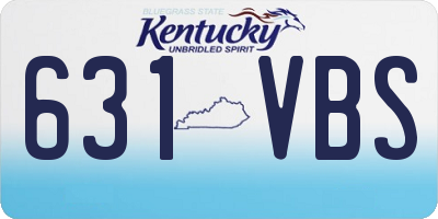 KY license plate 631VBS