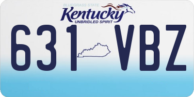 KY license plate 631VBZ