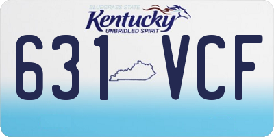 KY license plate 631VCF