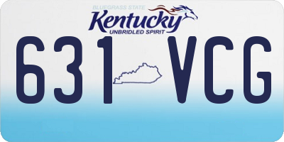 KY license plate 631VCG