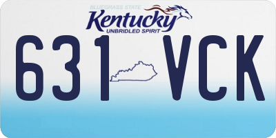 KY license plate 631VCK