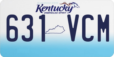 KY license plate 631VCM