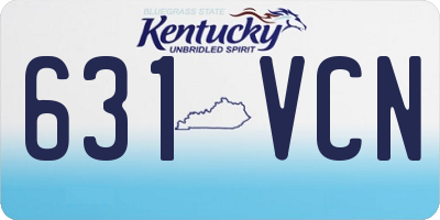 KY license plate 631VCN