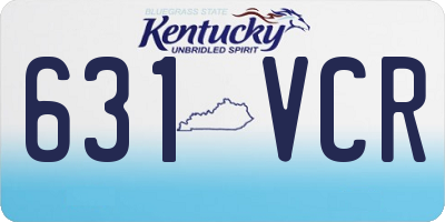 KY license plate 631VCR