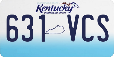 KY license plate 631VCS