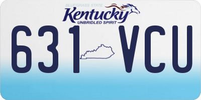 KY license plate 631VCU