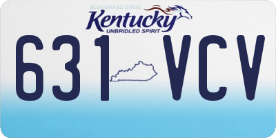 KY license plate 631VCV