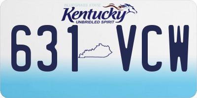 KY license plate 631VCW