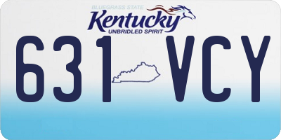 KY license plate 631VCY