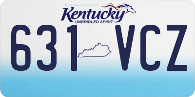 KY license plate 631VCZ