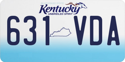 KY license plate 631VDA