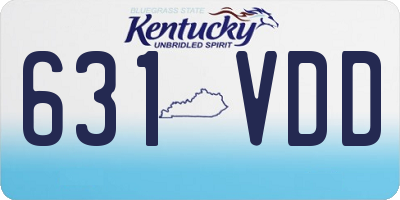 KY license plate 631VDD