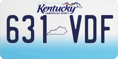 KY license plate 631VDF