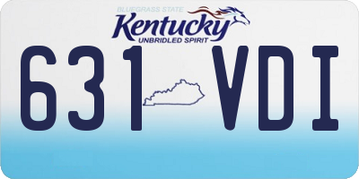 KY license plate 631VDI