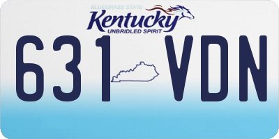 KY license plate 631VDN