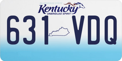 KY license plate 631VDQ