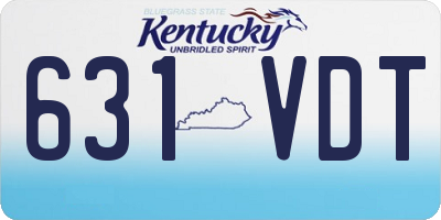 KY license plate 631VDT