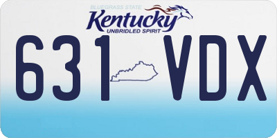 KY license plate 631VDX