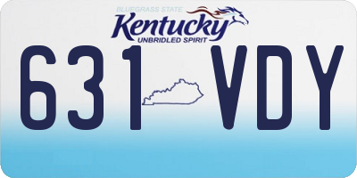 KY license plate 631VDY