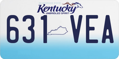KY license plate 631VEA