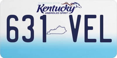 KY license plate 631VEL