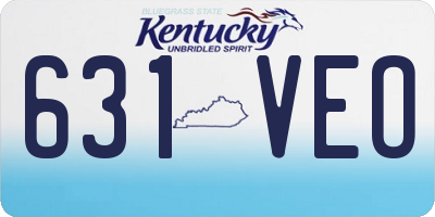 KY license plate 631VEO