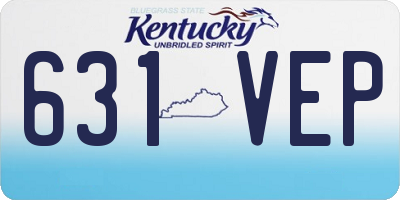 KY license plate 631VEP