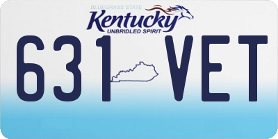 KY license plate 631VET