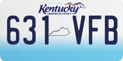 KY license plate 631VFB