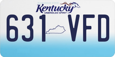 KY license plate 631VFD