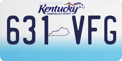 KY license plate 631VFG
