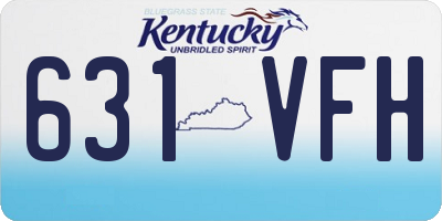 KY license plate 631VFH