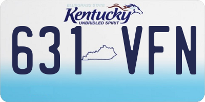 KY license plate 631VFN