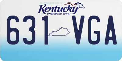 KY license plate 631VGA