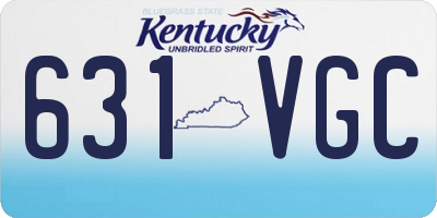 KY license plate 631VGC