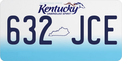 KY license plate 632JCE