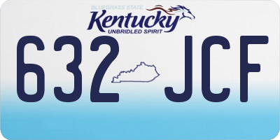 KY license plate 632JCF