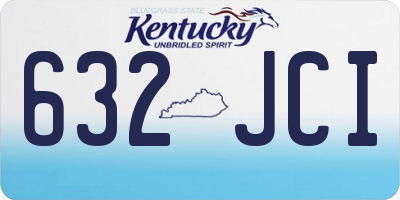 KY license plate 632JCI