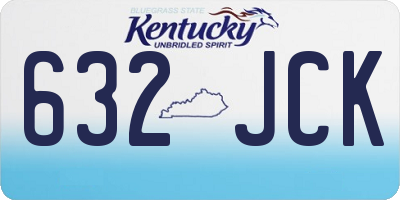 KY license plate 632JCK