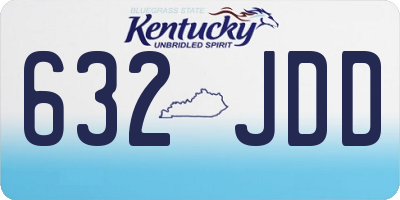 KY license plate 632JDD