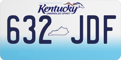 KY license plate 632JDF